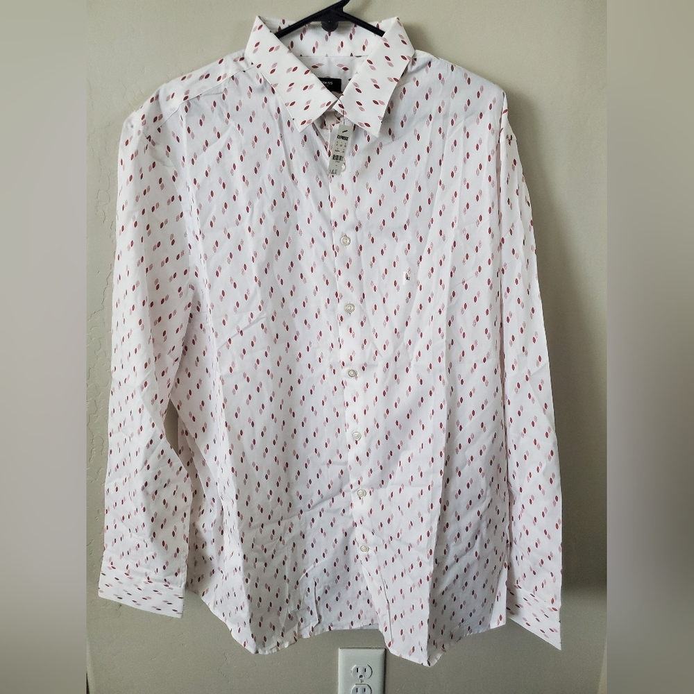 Express Slim Fit Botton-Down Dress Shirt